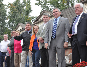 Dignitaries on the stand.
