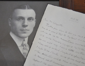 Harry Elkins Widener, and a copy of his letter about his trip on the Titanic, now part of the archives of Harvard University.