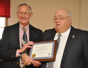 Dr. Richard W. Scott, with Franklin Borough Mayor Paul Crowley.