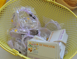 Bracelets to measure UV Index.