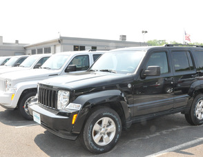 A Jeep Liberty ready to be taken home, on the lot at Franklin Sussex Auto Mall.