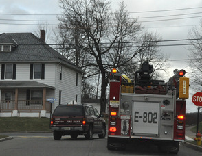 The chief's truck, and Engine 802.