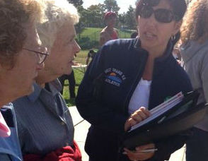 Casalino, Right, Speaks to Seniors