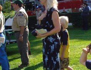 Jennifer Jean Miller photographed while working at the Sussex County Community College 9/11 Remembrance in 2009. 