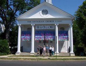 Human Toll of War Display on Unitarian Church