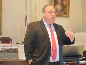 Borough attorney Matthew Giacobbe  speaking to the committee leaders
