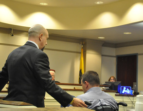 Sussex County First Assistant Prosecutor, Gregory Mueller, with Scott Harris.