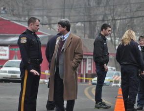 Corporal Eric Anthony (left) spokesman for the Mount Olive Police Department.