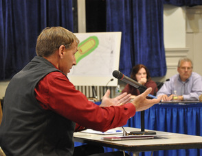 A resident questions the motivation behind the project.