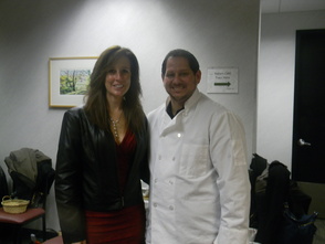 Paul Ippolito and his wife, who made meatballs represeting GL hockey and field  hockey