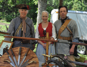 Douglas Pitchell, Sally Shutler, and Andy Drysdale of the New Jersey Frontier Guard.