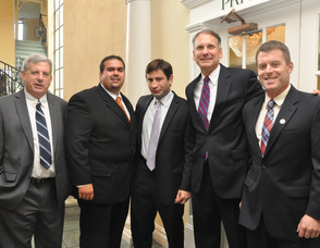 Some of the attendees at the event, including Freeholder Candidate Dennis Mudrick, and Town of Newton Councilman Dan Flynn (both far right).