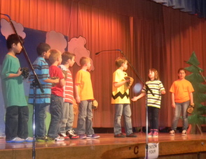 Children performing in the show