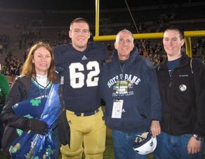 The Tansey family at Senior Day