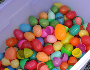 A bevy of colorful eggs in Andover Township, which tallied to over 1,000 at the end of the event.