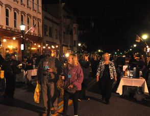 Attendees enjoying the evening at the Taste of Newton.