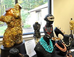 The jewel-encrusted Helen of Troy bust by Susan Marie David.