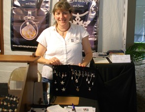 Eliza Bareiss and her jewelry.