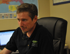 Mike Holler of Extreme Energy Solutions during the filming.