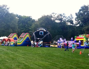 Bounce houses and fun on Byram Day.