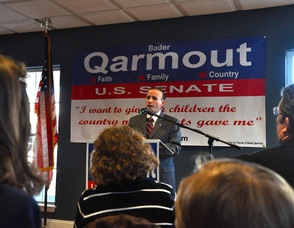 Bader Qarmout presents his plan to the public on Feb. 20.