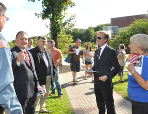 N.J. Burkett with Bob Dunphy, Michael Richards,Phillip Crabb, and Barbara Wortmann. 