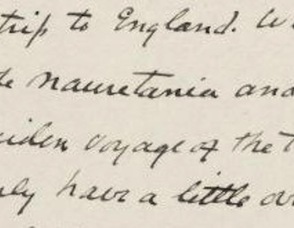 Excerpt from a March 1912 letter written by the author's cousin, Harry Elkins Widener, to his friend, about sailing home from Europe on the maiden voyage of the Titanic.