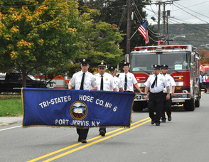 Port Jervis Fire Department, one of the parade's out-of-state guests.