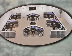 A detailed rendition of the proposed 911 center.