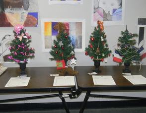 The Christmas trees up for silent auction