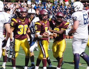 Badgley and Teammates Celebrate