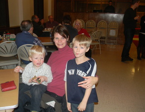 A family enjoying soup