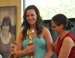 Ludmilla Mecaj, event chair, with runner-up Lauren Elizabeth Hennighan.