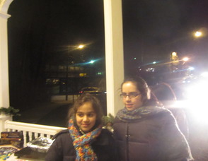 People attending the menorah lighting