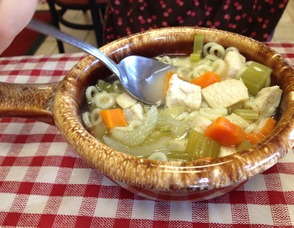 the crock of chicken noodle soup