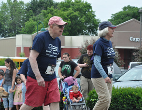 Walkers participating in the 5K.