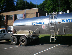 A water buffalo stationed on Mill Street by the firehouse.