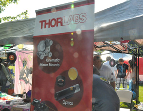 Thorlabs' table at the Relay for Life.