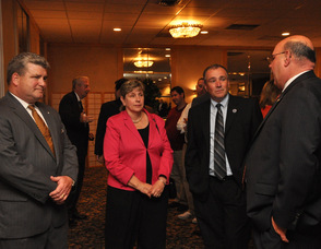 Chris Kelly with Hal Wirths, Commissioner of the New Jersey Department of Labor and Workforce Development, and Senator Steve Oroho.