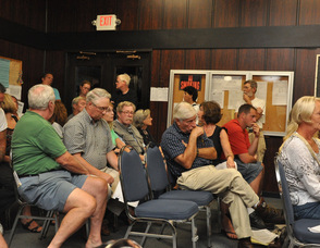 A section of the crowd at Byram's meeting.