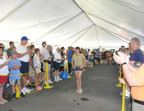 One of the "Little Miss" Daisy Dukes during the contest.