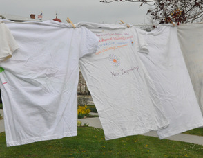 The shirt in the middle reflects hope and new beginnings.