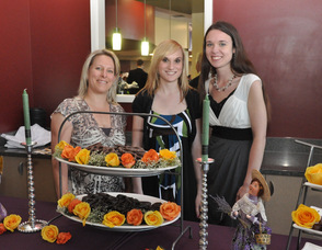 Jennifer Koza-Todara, Marylynn Iwanowski, and Rebecca Schick serve up chocolates with The Chocolate Goat Gift Shoppe.