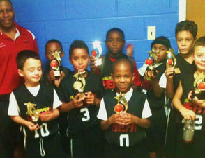 The Third Grade Team of Hilltoppers Heat win the Bergen County Holiday Tournament
