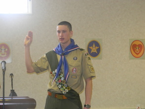 John Friedlander being presented with the Eagle Court of Honor
