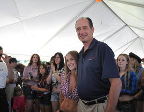 Claude Jaillet with second place winner, Rachel Ackerman.