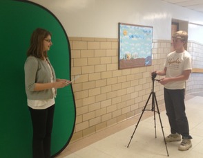 Filming content for newsroom