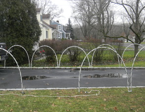 the hoops on the Pagliuca driveway