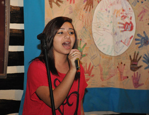 One of the students singing from the Birykov Academy.