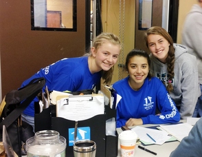 HFG Jr. Volunteers Lily Husek and Anthonella Chacon
